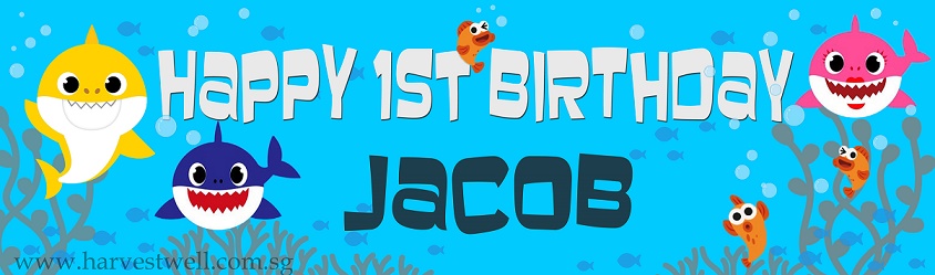 Baby Shark Birthday Customized Banner